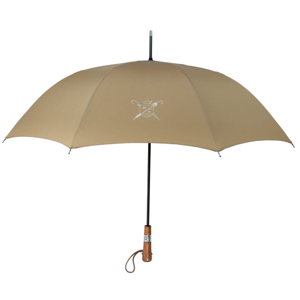 model anti bourrasque ouvert beige poignée droite