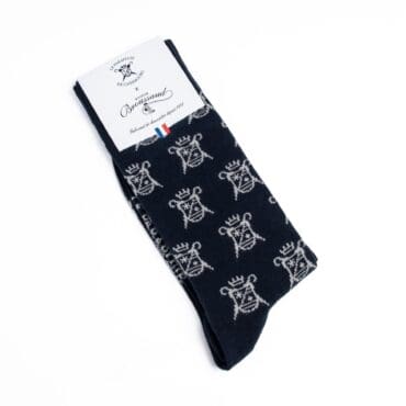 Chaussette Marine détails gris 1