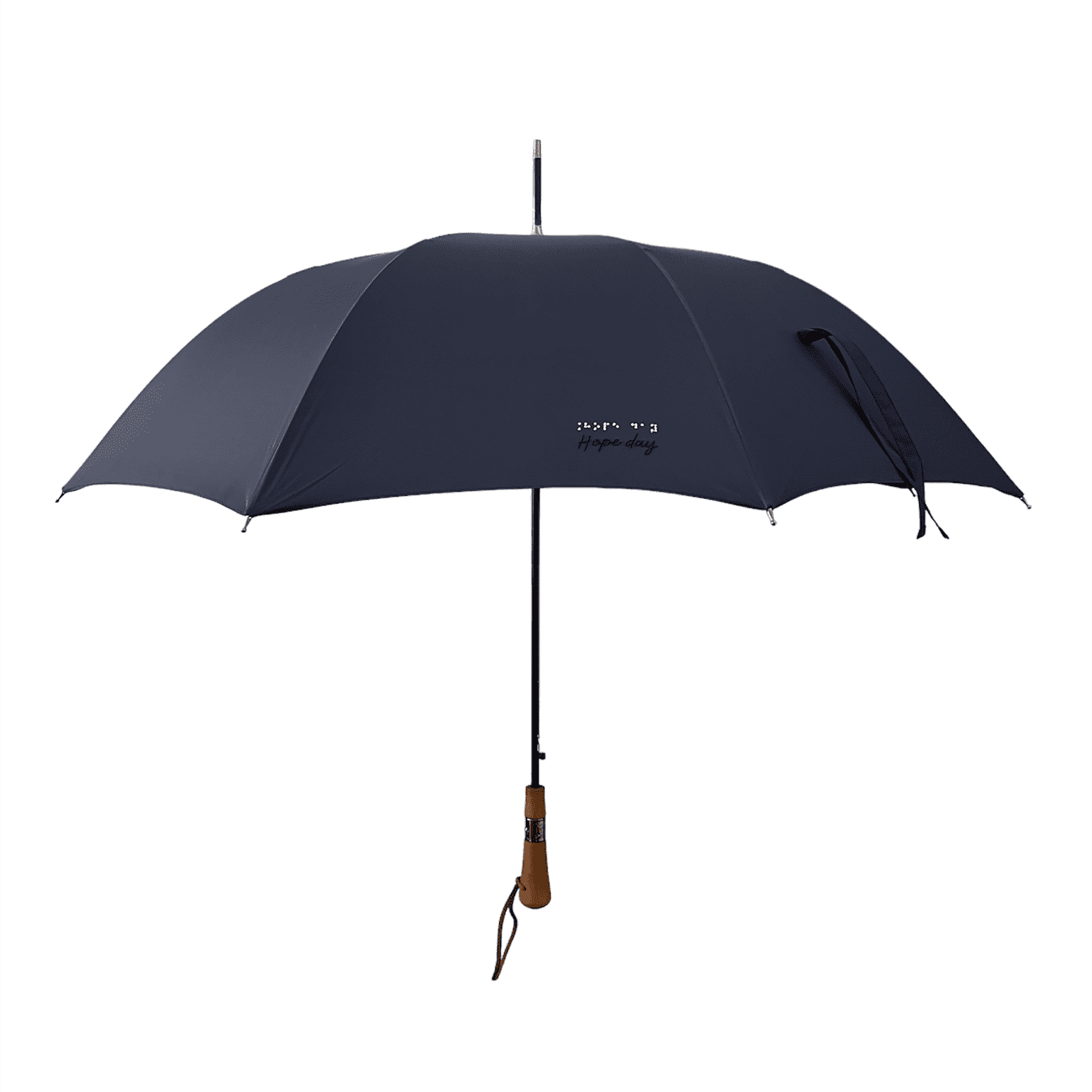 Hope Day navy blue stormproof umbrella (open)