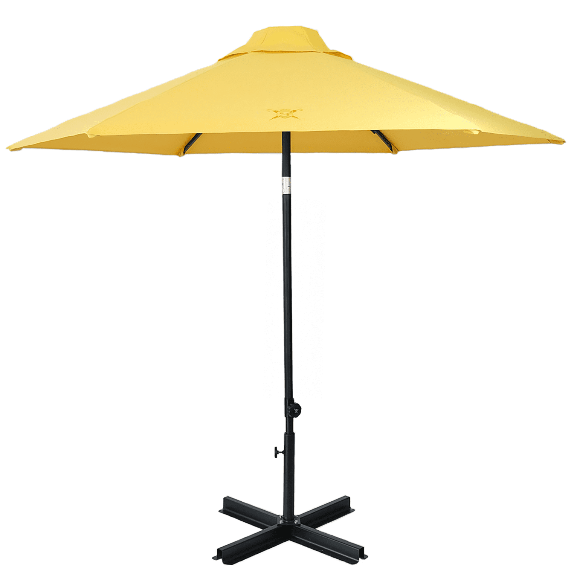The Cherbourg Parasol, open and saffron-colored